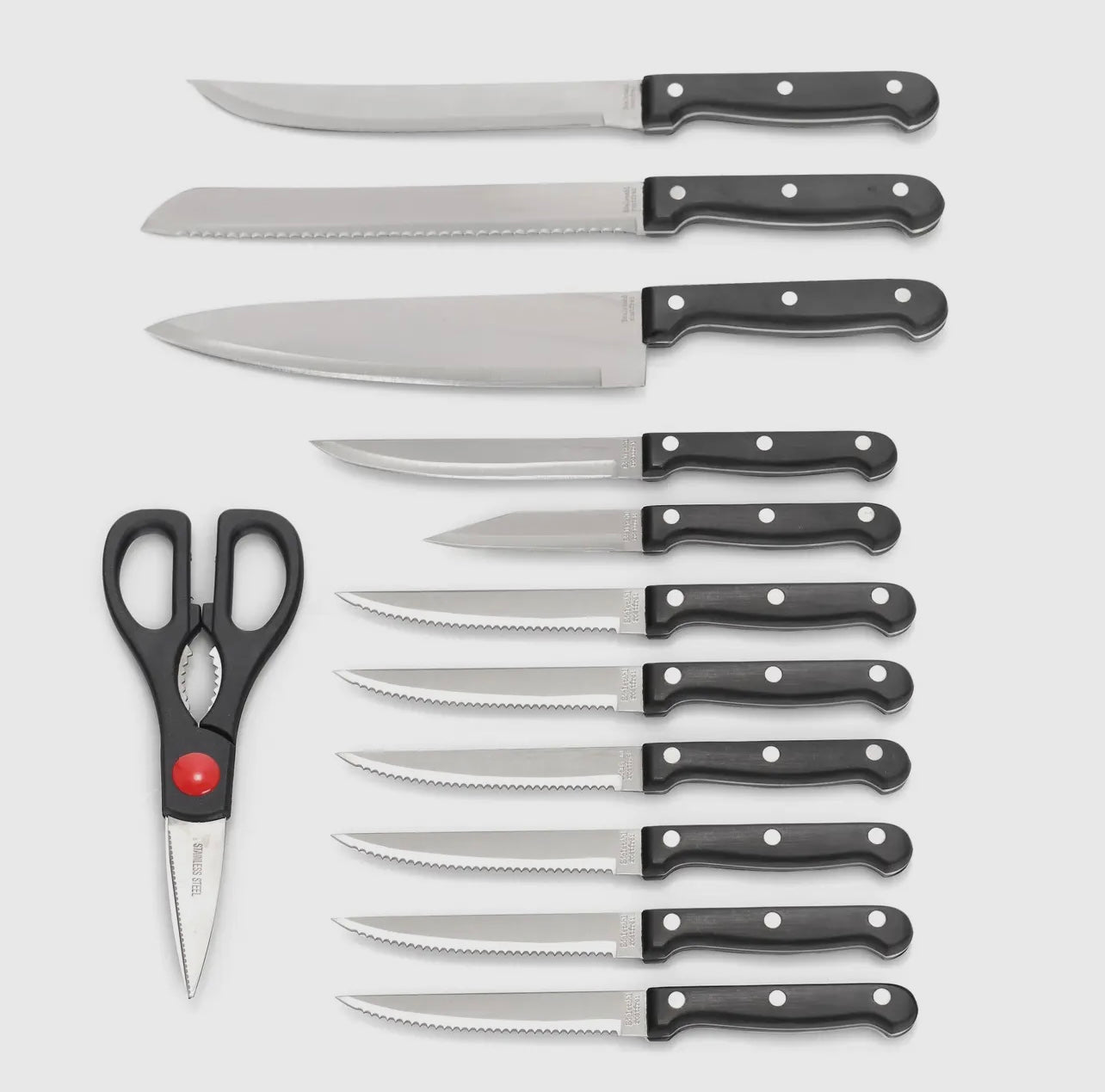 Juego de cuchillos con bloque de madera – 13 piezas - Style Home Shop