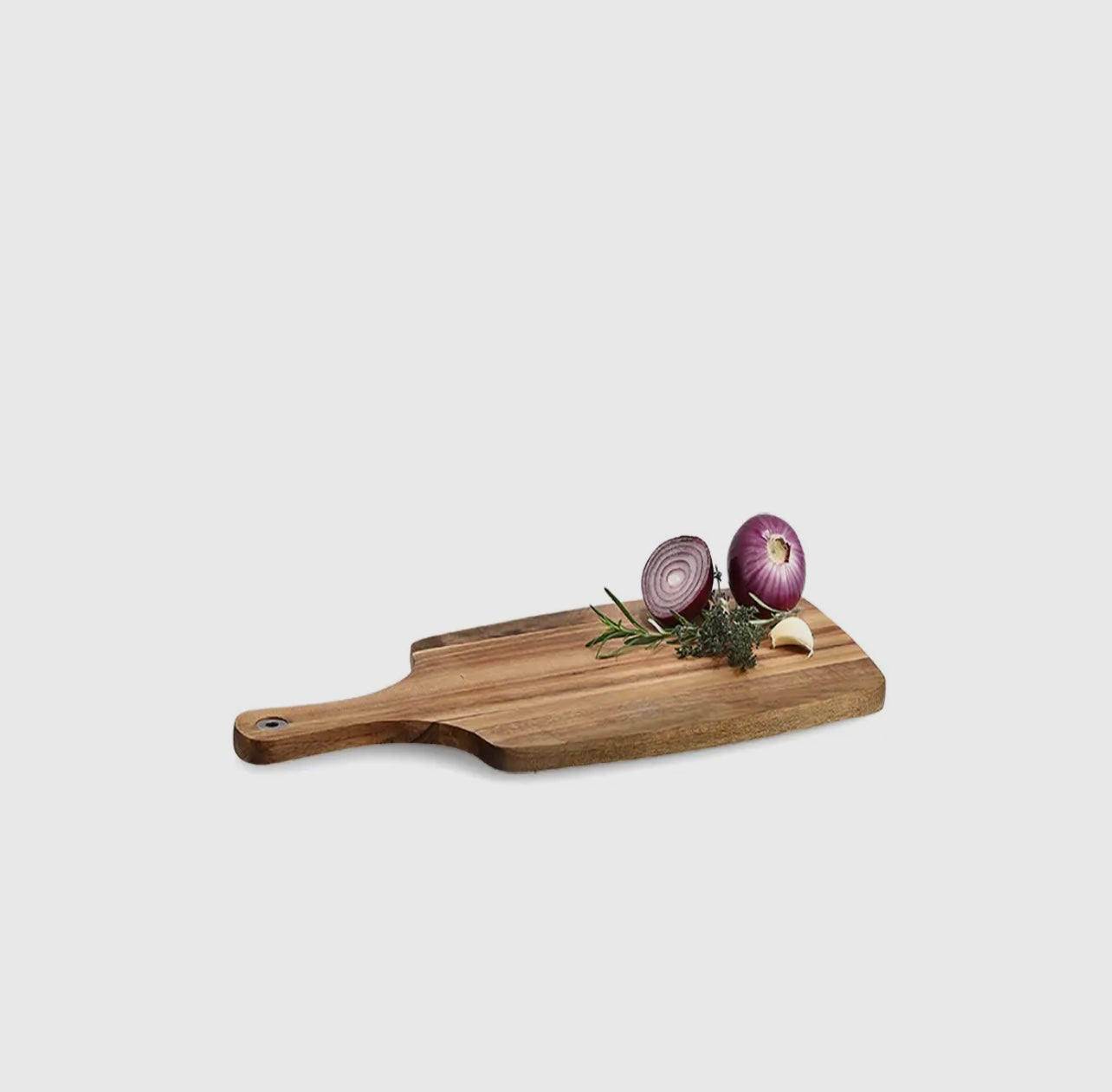 Tabla de cortar con mango – Acacia natural - Style Home Shop