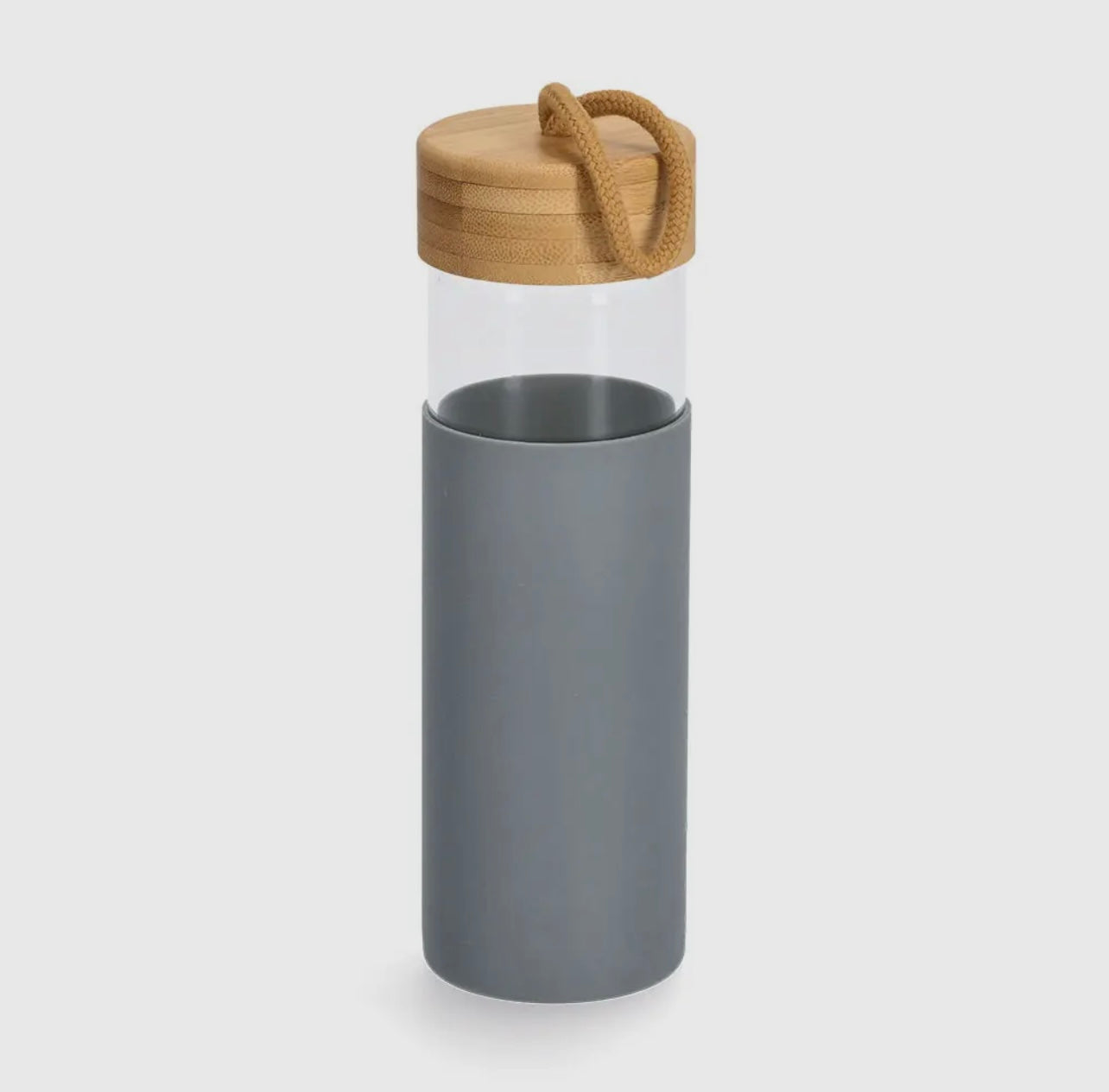 Botella de vidrio 500 ml con tapa de bambú - Style Home Shop