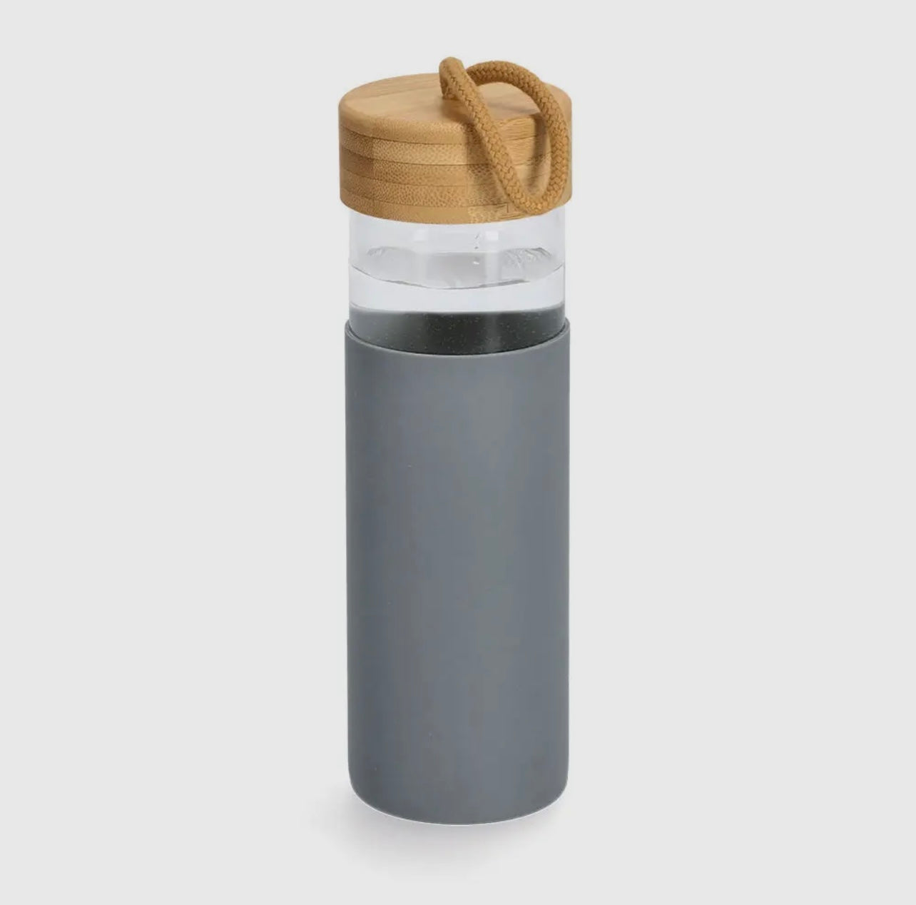 Botella de vidrio 500 ml con tapa de bambú - Style Home Shop