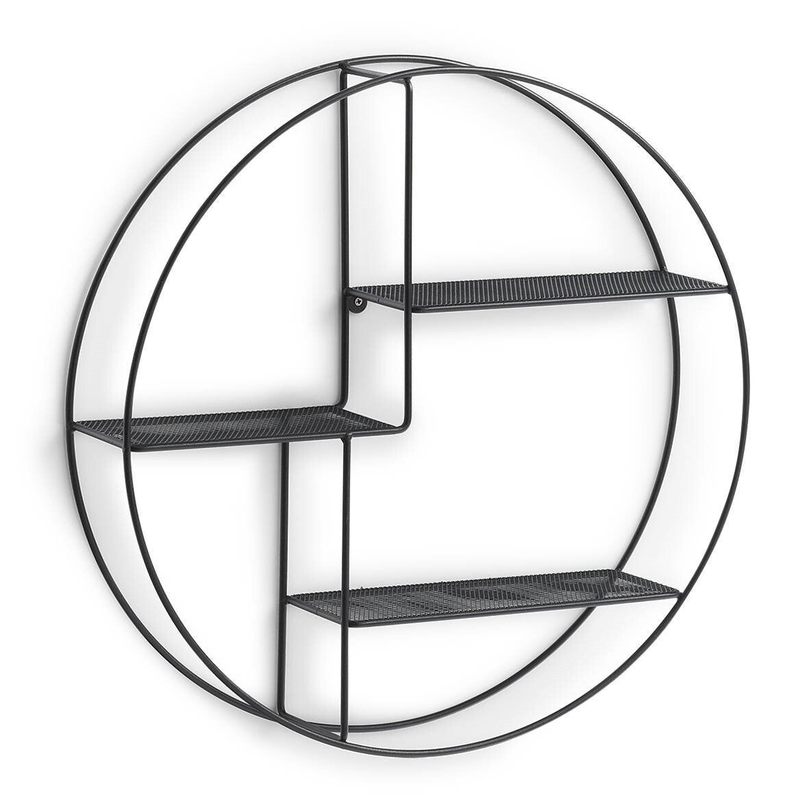 Estantería redonda de metal negra – Diseño moderno y minimalista