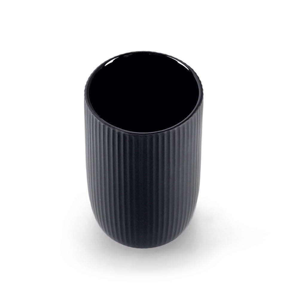 Vaso Porta cepillos de cerámica negra