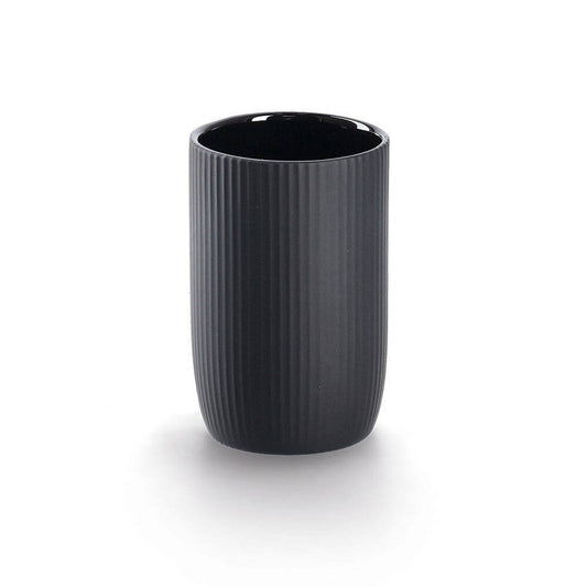 Vaso Porta cepillos de cerámica negra