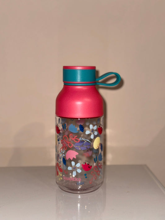 Botella Infantil de Plástico Tritan 430ml – Diseño Flores 🌸 | StyleHomeShop