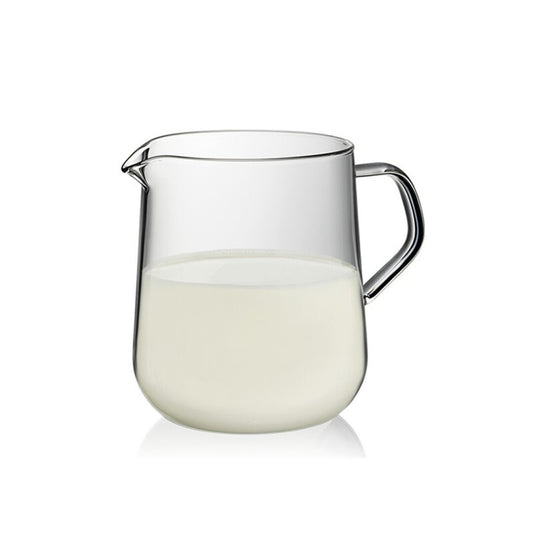 Lechera de vidrio borosilicato – elegancia resistente para tu mesa